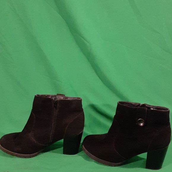 Lane bryant sz 10W black booties block heel - Picture 2 of 5